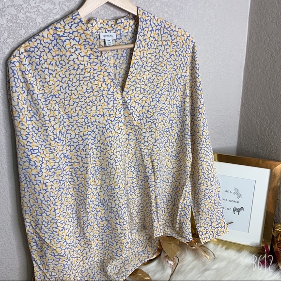 FINAL PRICE DROP • Cuyana Silk Wrap Blouse • Abstract Camo • Sz S - Picture 8 of 8